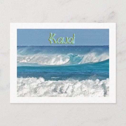 KAUAI-GOLVEN BRIEFKAART (Voorkant)