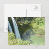 Kauai Hawaï WailuaFalls Briefkaart (Voorkant / Achterkant)