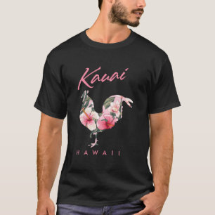 Kauai Hawaii Bloem Hibiscus Haan Lover Souveni T-shirt