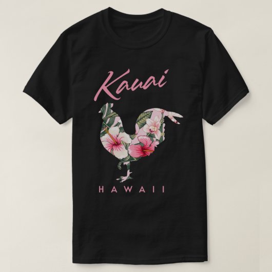 Kauai Hawaii Bloem Hibiscus Haan Lover Souveni T-shirt (Design voorkant)
