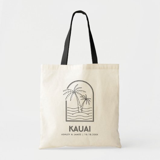 Kauai Hawaii Bruiloft Weekend Bestemming Tote Bag (Voorkant)