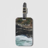Kauai Hawaii Cliffs bij Kilauea Ocean Bagagelabel (Voorkant (verticaal))