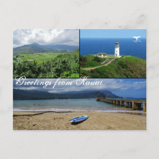 Kauai, Hawaii, Hanalei Bay, Kilauea Lighthouse Briefkaart