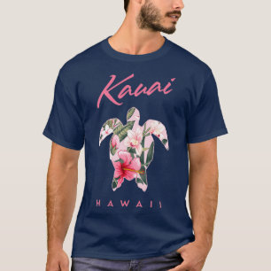 Kauai Hawaii Hibiscus Flower Zee Turtle TShirt 2