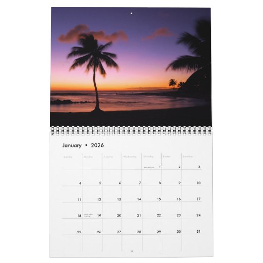 Kauai, Hawaii, kalender 2013 (Jan 2026)
