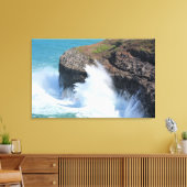 Kauai Hawaii Kilauea Oceaangolven Canvas Afdruk (Insitu (Woonkamer))