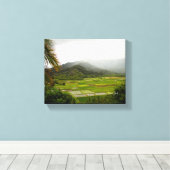 Kauai, Hawaii Lush Fields Landscape Canvas Afdruk (Insitu (Houten vloer))