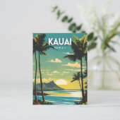 Kauai Hawaii nostalgische Vintage Briefkaart (Staand voorkant)
