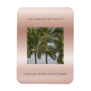 Kauai Hawaii Palm Trees Beauful Life Magneet