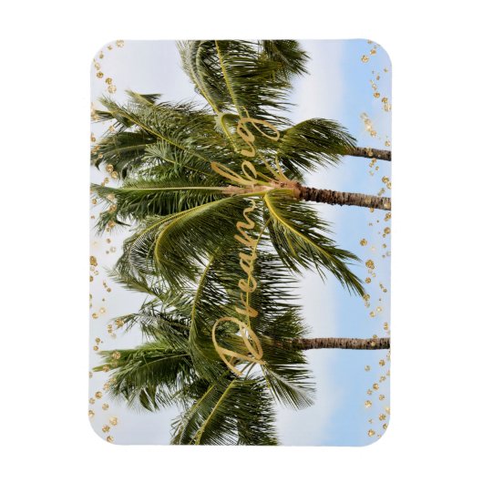 Kauai Hawaii Palm Trees Gouden Droom Magneet (Verticaal)