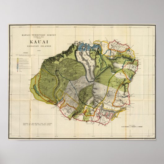 Kauai, Hawaii Poster (Voorkant)