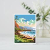 Kauai Hawaii reizen  illustratie Briefkaart (Staand voorkant)