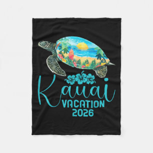 Kauai Hawaii Trip 2026 Zee Schildpad Zomervakantie Fleece Deken