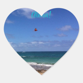 Kauai heart Aloha sticker