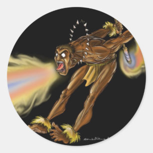 Kauai Hot Mouth kleur finaal Ronde Sticker
