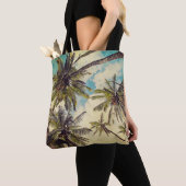 Kauai Island Palms  Blue Hawaii Canvas tas (Dichtbij)