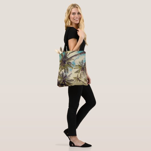 Kauai Island Palms  Blue Hawaii Canvas tas (Op model)