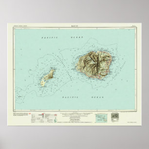 Kauai-kaart 1954 poster
