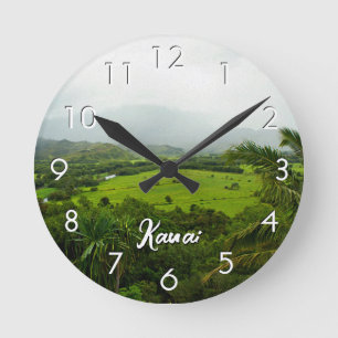 Kauai, Landscape Scene Hawaii Ronde Klok