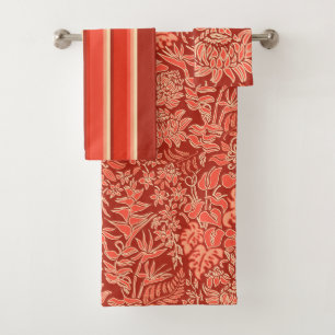 Kauai Morning Hawaiian Floral & Stripe Coordinate