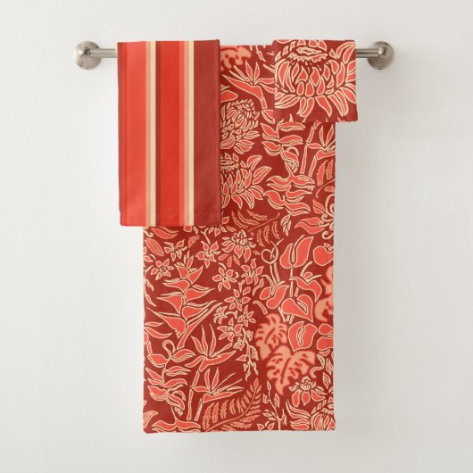 Kauai Morning Hawaiian Floral & Stripe Coordinate (En situation)