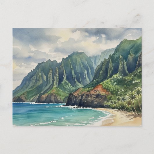 Kauai Na Pali Coast Briefkaart (Voorkant)