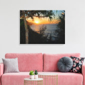 Kauai Na Pali Coast Sunset Canvas Afdruk (Insitu (Woonkamer))