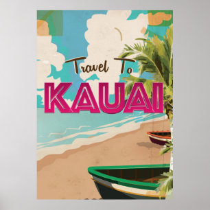 Kauai Oude vakantieposter Poster