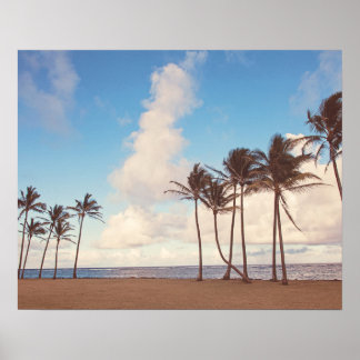 Kauai Palm Trees - Hawaii Travel Poster