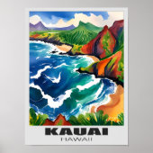 Kauai Paradise Wall Art - Tropisch Hawaï-eiland Poster (Voorkant)