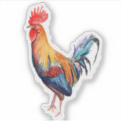 Kauai Rooster Chicken Hawaii Animal Sticker (Voorkant)