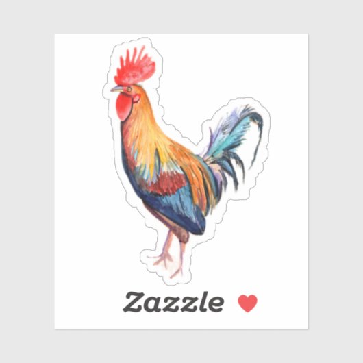 Kauai Rooster Chicken Hawaii Animal Sticker (Vel)