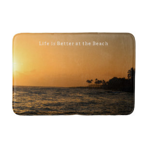 Kauai Strand Oceaan Zonsondergang Badmat