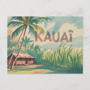 Kauai Vegetatie dorpshut Briefkaart