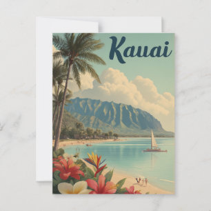 Kauai vintage briefkaart