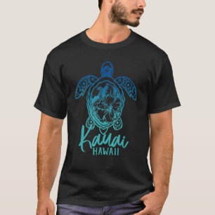 Kauai Zee Turtles Hawaiian Marine Turtle Flower Tr T-shirt