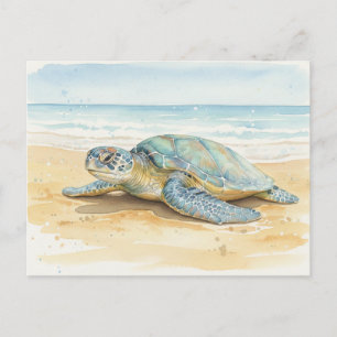 Kauai Zeeschildpadden die op het strand rusten Briefkaart