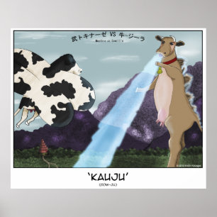 Kauju! (Cow-Ju) — Moothra vs Cowzilla Poster