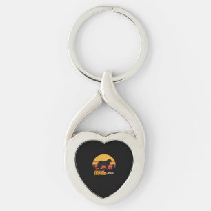 Kaukasische Herdershond Moeder Vintage Retro Klass Sleutelhanger