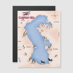 Kaukasische Zee vintage stijl kaart reisposter