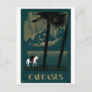 Kaukasus Vintage Travel Poster teruggezet Briefkaart