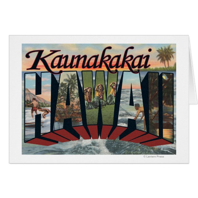 Kaunakakai, Hawaii - Grote letterscènes (Voorkant Horizontaal)