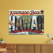 Kaunaoa Beach, Hawaii - grote letterscènes Canvas Afdruk (Insitu (Woonkamer))