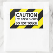 KAUTIE-LEVENDE COCKROACHES RECTANGULAR STICKER (Tas)