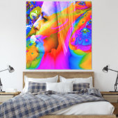 Kauwgom Canvas Afdruk (Insitu (Slaapkamer))