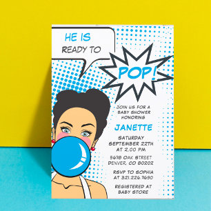 Kauwgom Klaar om te Spatten Meisje Baby Shower Kaart