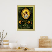 Kauwgom  Snoep van kippen Mint Poster (Keuken)