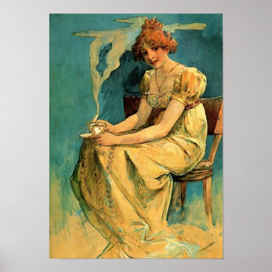 Kava By Alphonse (Alfons) Mucha Poster (Devant)