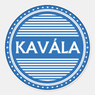 Kavala City Pride Embleem – Griekse Identiteit Ronde Sticker