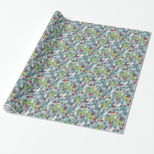 kawaï blauw patroon cadeaupapier
